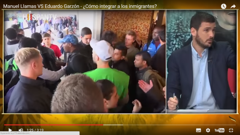 Eduardo Garzón interviniendo en el programa de Híspan TV