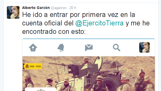 Pantallazo del Tweet de Alberto Garzón