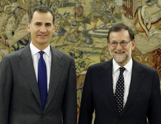 El Rey Felipe VI y Mariano Rajoy