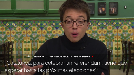 Captura de pantalla de la entrevista de Iñigo Errejón