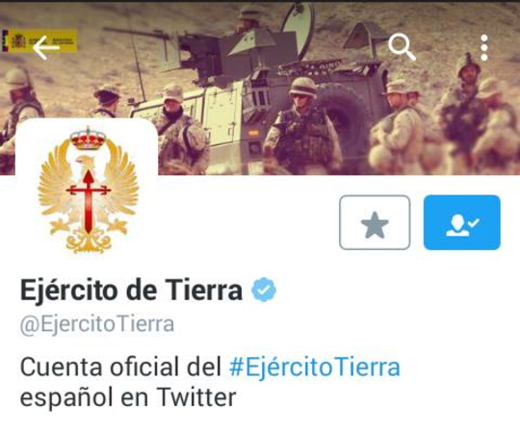 Foto de la cuenta oficial de Twitter del Ejército de Tierra